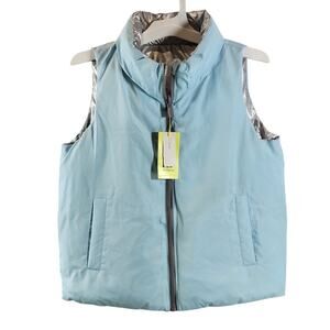 All In Motion Kids Puffer Vest, Reversible, Blue/Silver, Size XL, NWT